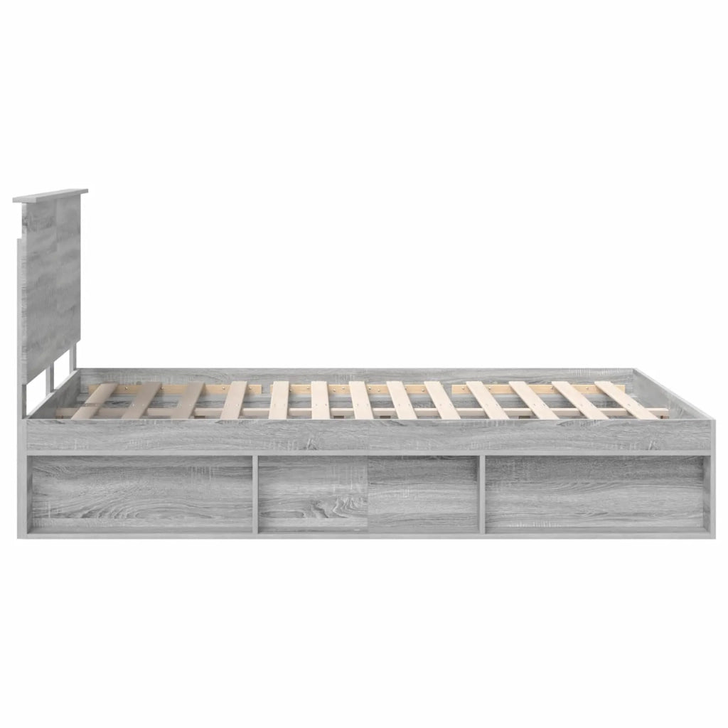 Struttura del letto Grigio Sonoma 135 x 190 cm Pino massello 3411024