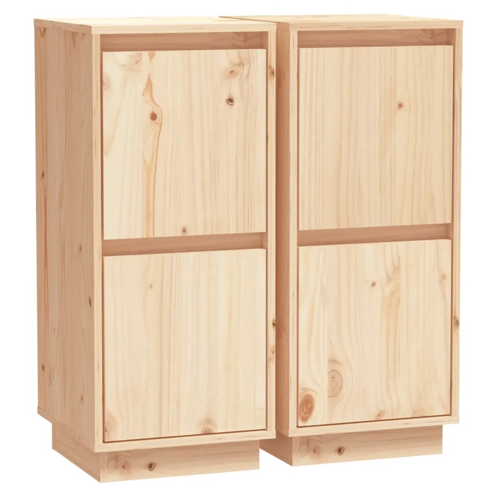 Credenze 2 pz 31,5x34x75 cm in Legno Massello di Pino cod mxl 8042