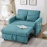 DIVANO LETTO 2 posti estraibile schienale regolabile 3 posizioni blu verde