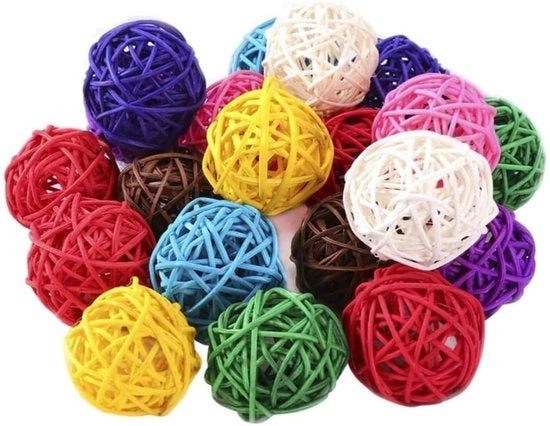 Palline decorative 20 pezzi - Decorazioni per matrimonio - Decorazioni per Natale - Decorazioni per vasi - Palline in rattan - Decorazioni sostenibili - Palline decorative