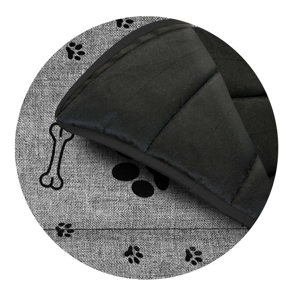 AIO FACTORY 80x60 cm Tappetino per cuccia per cani impermeabile Ossa nere