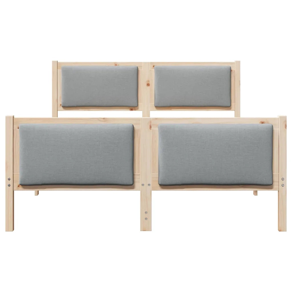 Struttura del letto Grigio chiaro 160 x 200 cm Tessuto