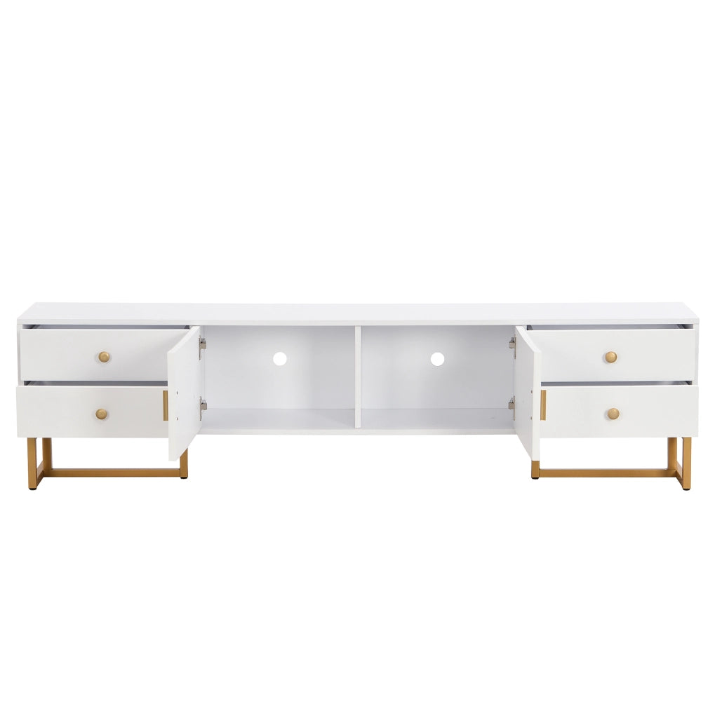Mobile porta TV bianco 175 cm con cassetti e ante