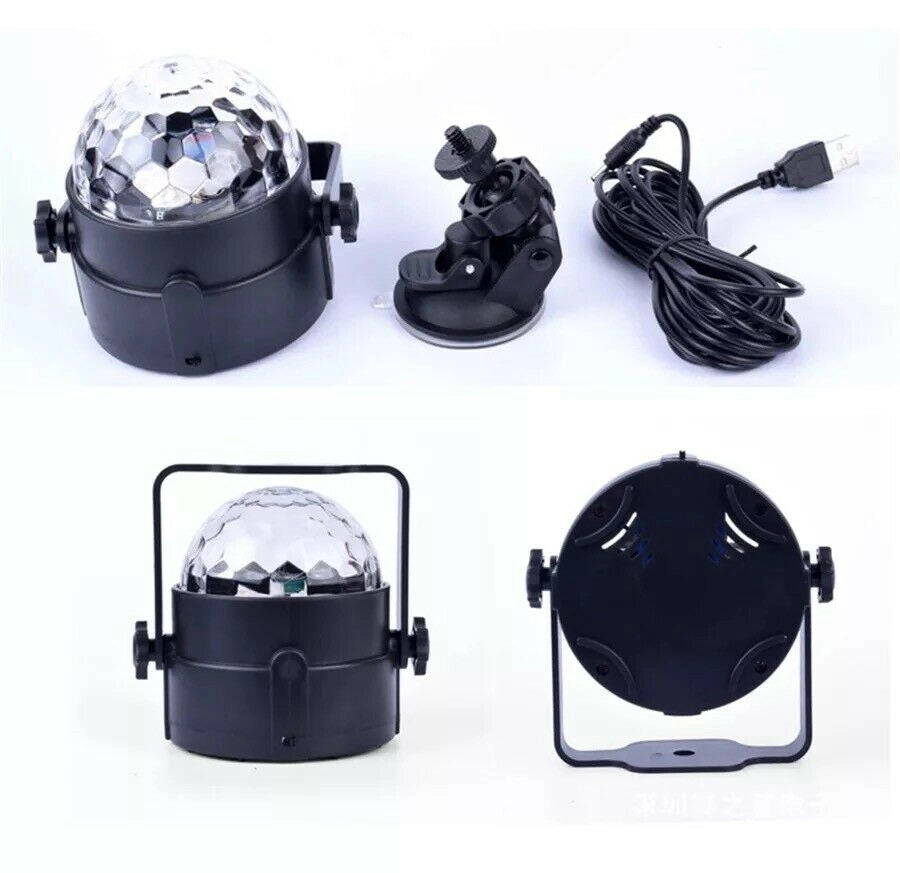 PROIETTORE LAMPADA LED RGB EFFETTI DISCO 5W CON TELECOMANDO ACCENSIONE A SUONO