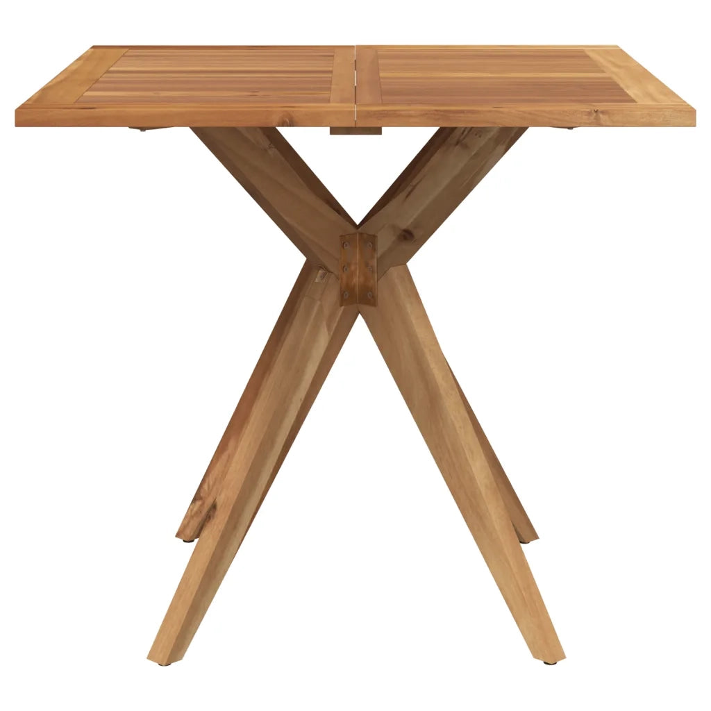 Tavolo da Giardino Quadrato 85x85x75cm Legno Massello di Acacia 367836