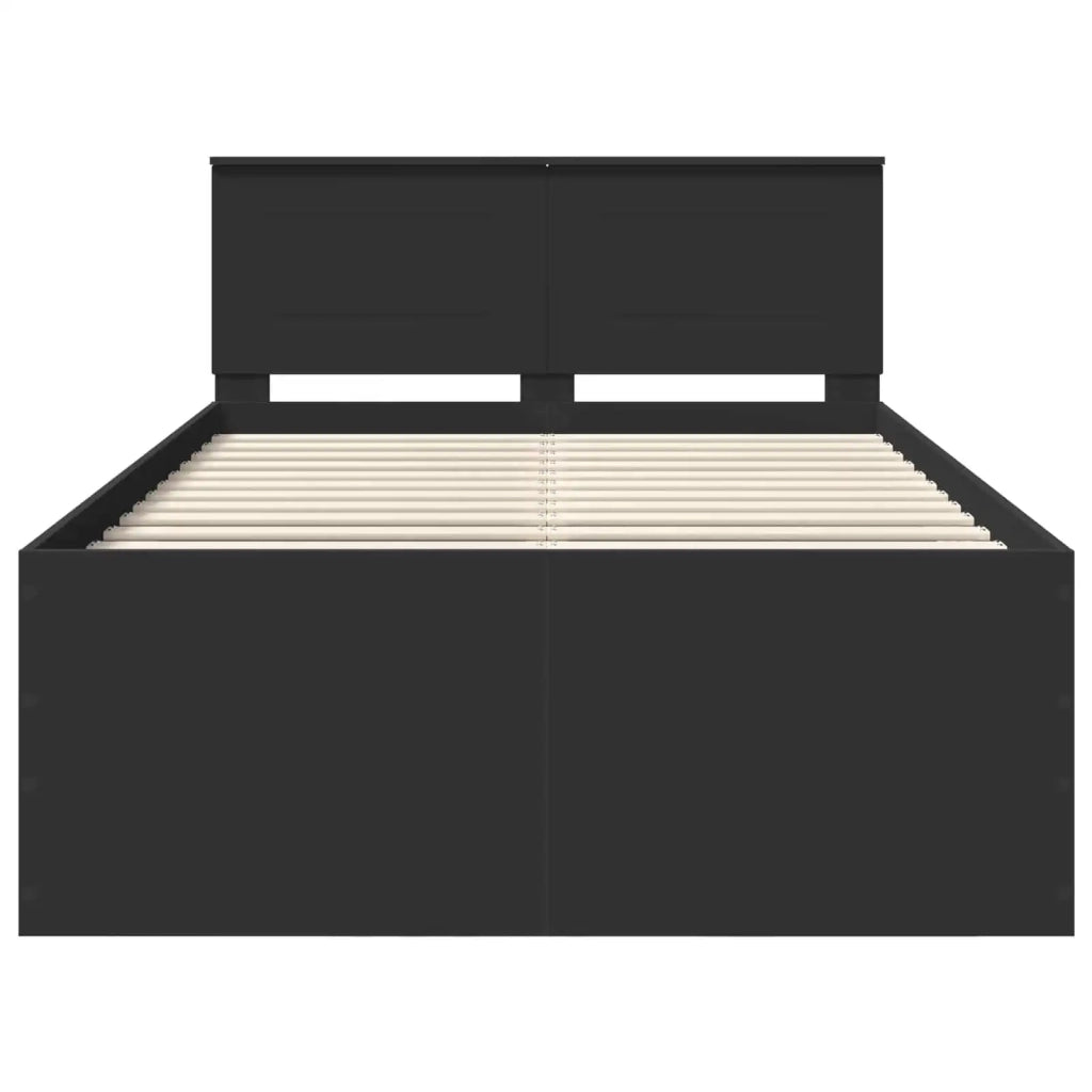 Struttura del letto Nero 120 x 190 cm Legno multistrato