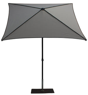 Ombrellone da Giardino 2x2 m Palo Ø38 mm in Alluminio Tessuto Dralon Acrilico Border Grigio