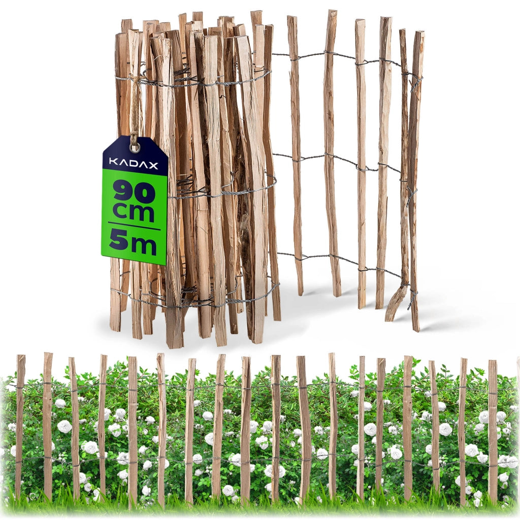 Recinzione protettiva avvolgibile KADAX Hazel Stacket Fence per giardino, 500x90 cm (7-9 cm).