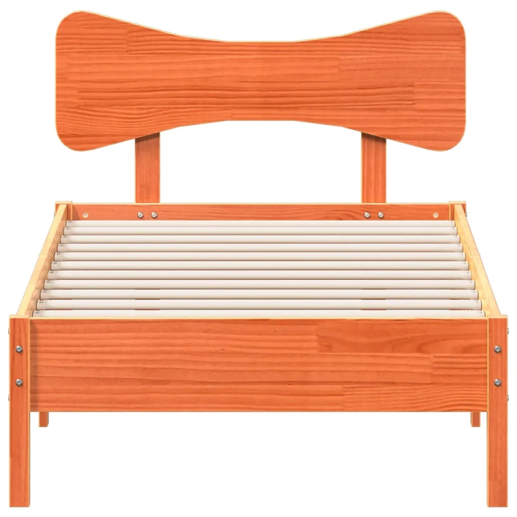 Giroletto senza Materasso Marrone Cera 100x200 cm Legno di Pino 3328240