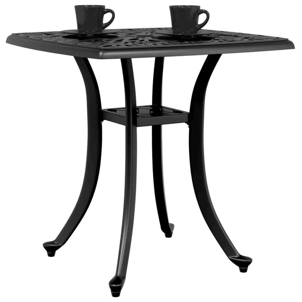 Tavolo da Giardino Nero 53x53x53 cm in Alluminio Pressofuso 4002816