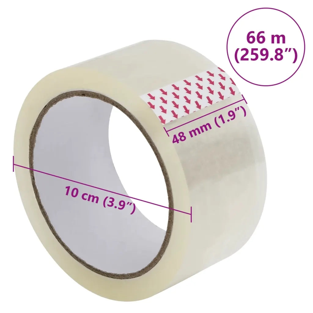 Nastro da Imballaggio 12pz Trasparente 48 mm x 66 m
