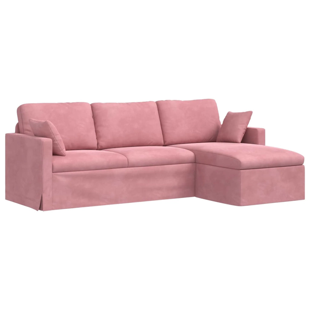 Divano Rosa 228 x 134 x 80 cm Velluto 42024471