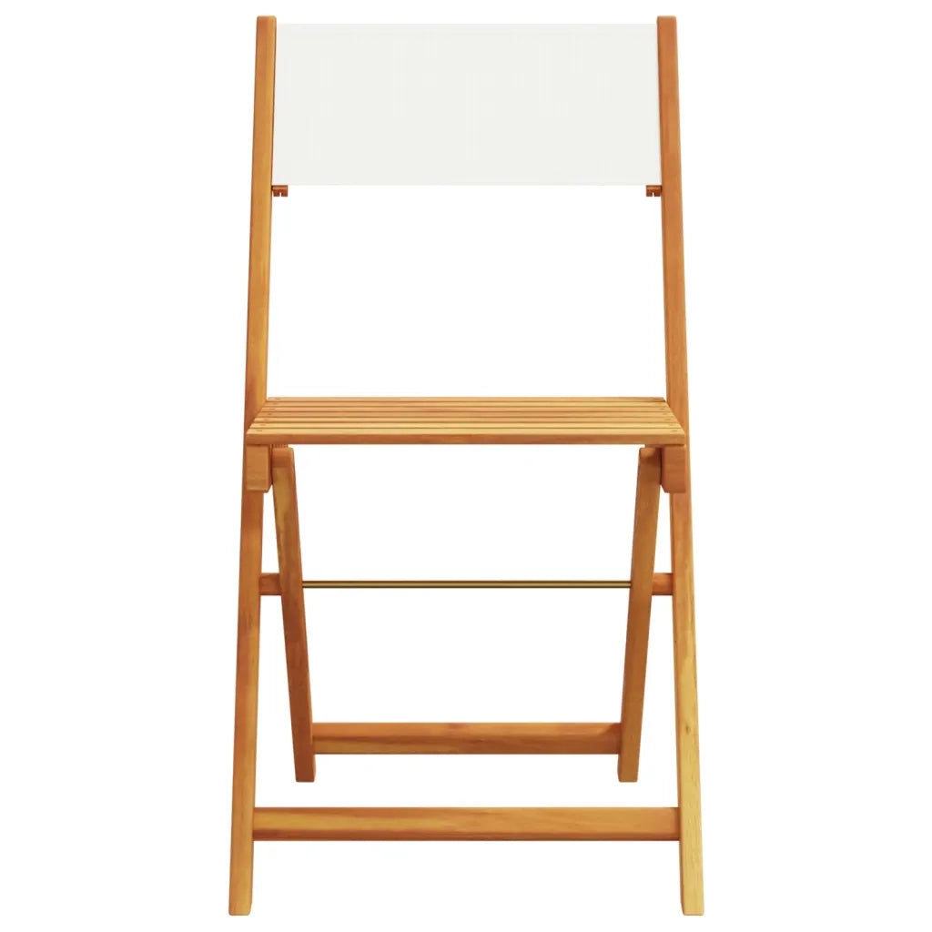 Set da Bistrot 3pz Bianco Crema in Tessuto e Legno Massello 3281760