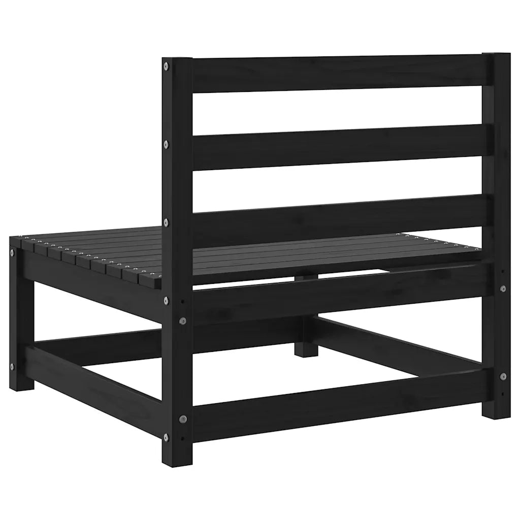 Divani Centrali Giardino 2 pz in Massello di Pino Nero 805684
