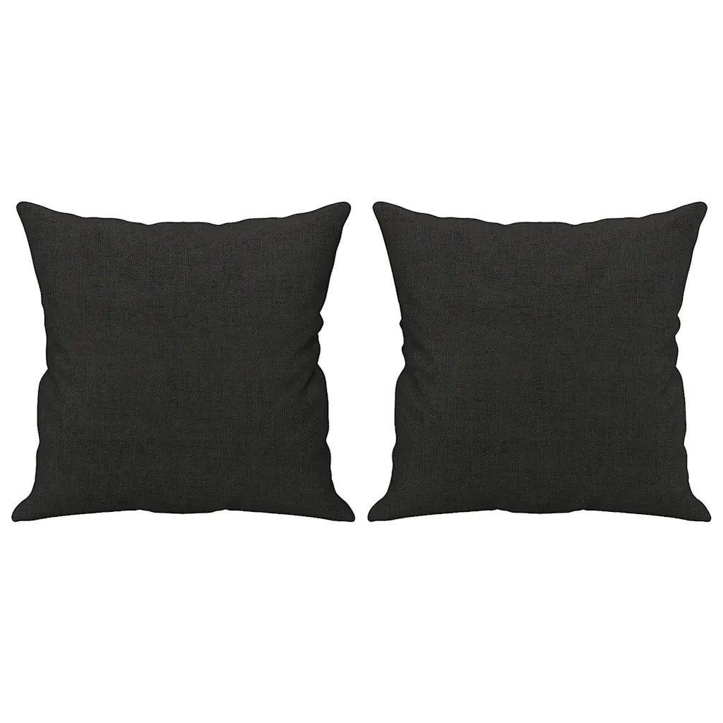 Divano a 2 Posti con Cuscini-Sofa 2 Posti con Cuscini Nero 140 cm in Tessuto 345886