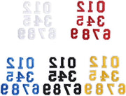 Set di Punti Numerici Premium per Bordare e Puntare - 50 pezzi - 0-9 - Con 5 Colori - Accessori per Abbigliamento DIY