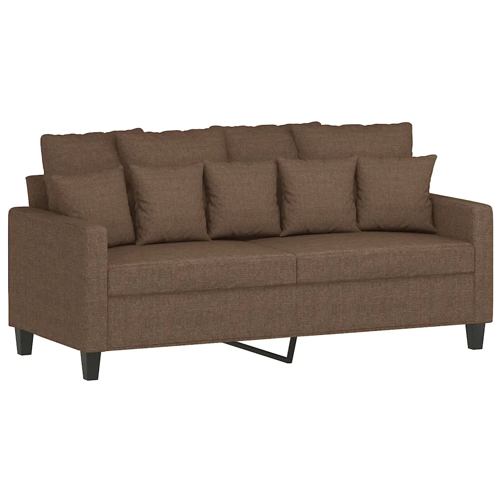 Divano a 2 Posti-Sofa 2 Posti Marrone 140 cm in Tessuto 230701