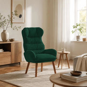 Poltrona relax in velluto verde scuro, 69x74x93 cm – confortevole e robusta, perfetta per salotto, stile moderno, ottimo regalo