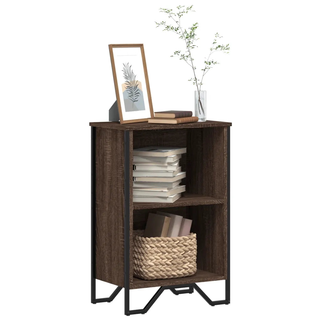 Libreria-Scaffale per Libri-Mobile di Stoccaggio Rovere Marrone 50x31x74,5 cm in Legno Multistrato