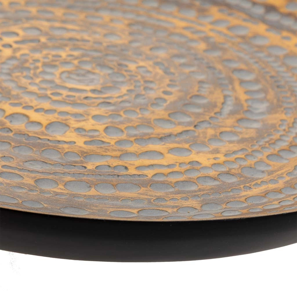 Centrotavola in poliresina marrone 40x5x40h