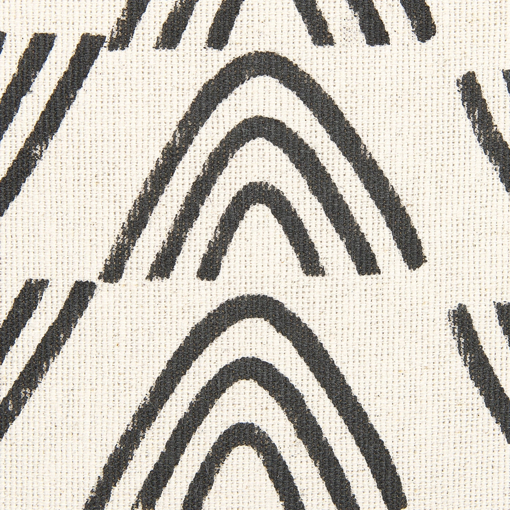 Set di 2 cuscini decorativi cotone bianco e nero 45 x 45 cm motivo geometrico stampa laminata stile boho accessori