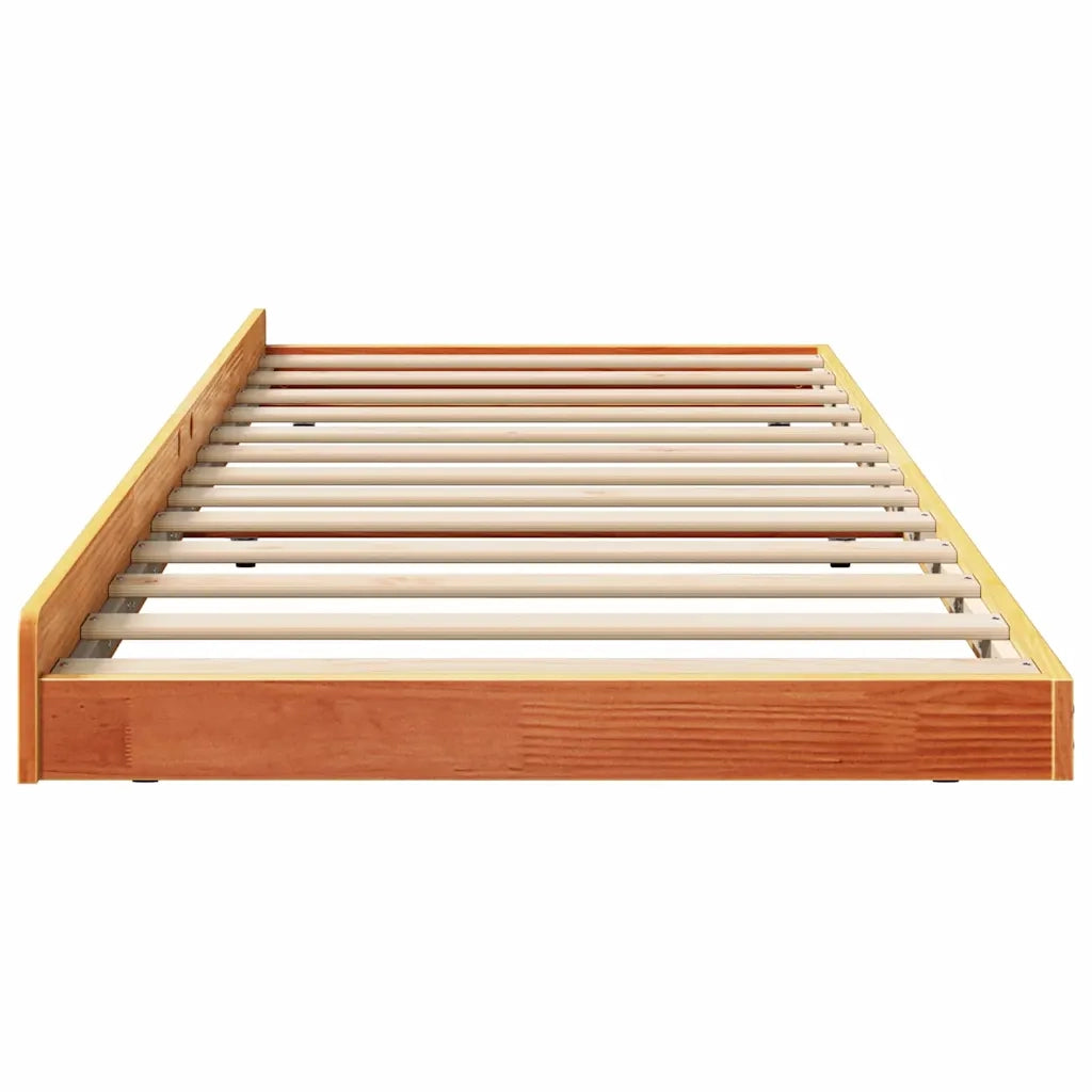 Struttura del letto Marrone cerato 80 x 200 cm Pino massello 873426