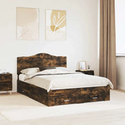Struttura del letto Rovere fumé 140 x 190 cm Legno multistrato