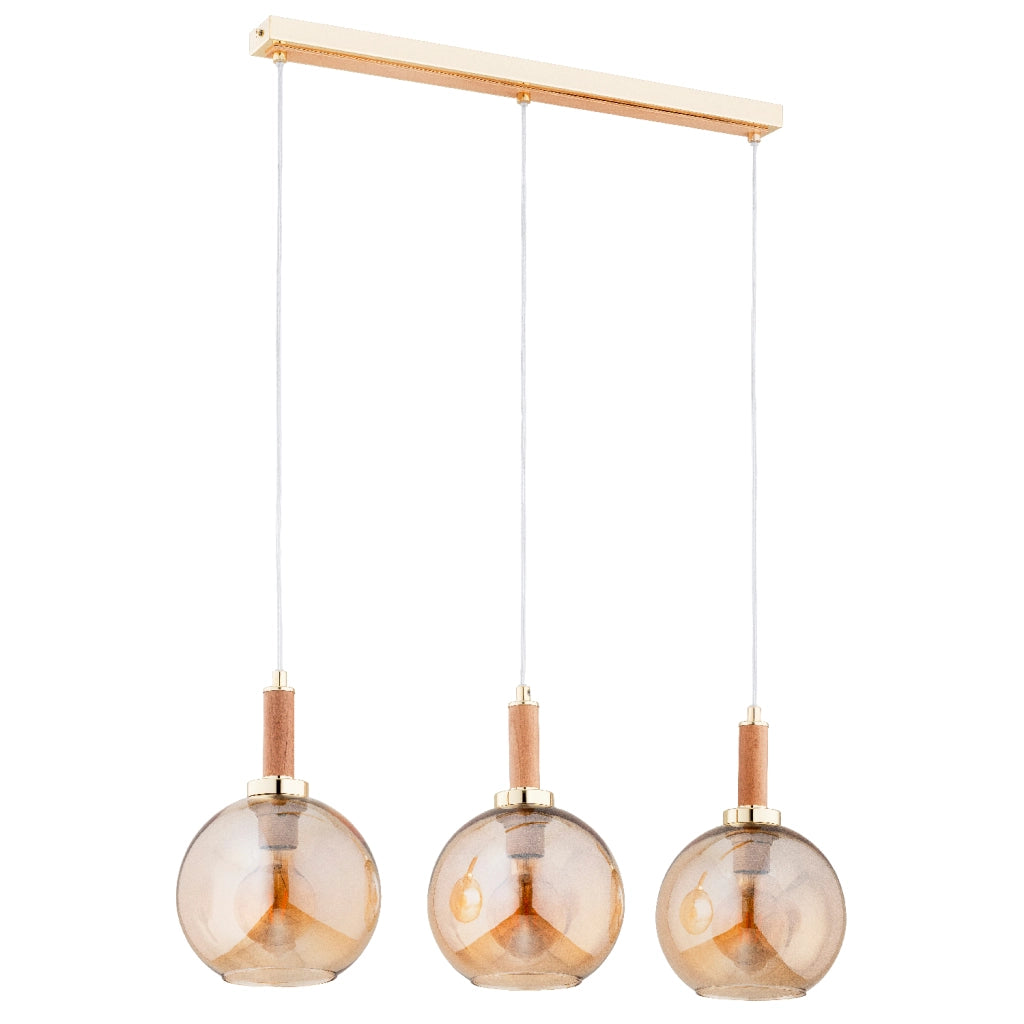 Lampada a sospensione Alfa Hetty ottone 3xE27 sfere