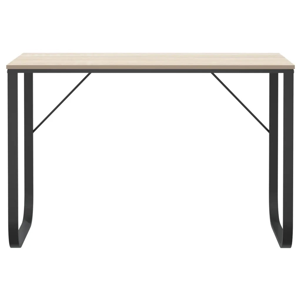 Scrivania per Computer Nero e Rovere 110x60x73 cm in Truciolato cod mxl 70931