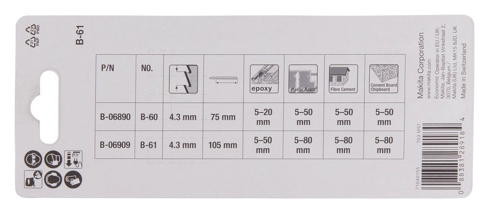LAME PER SEGHETTI MAKITA 132X1,25mm - B-06909