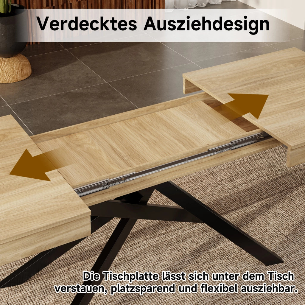 TAVOLO Allungabile 140-180x80 cm Legno colore Oak MDF