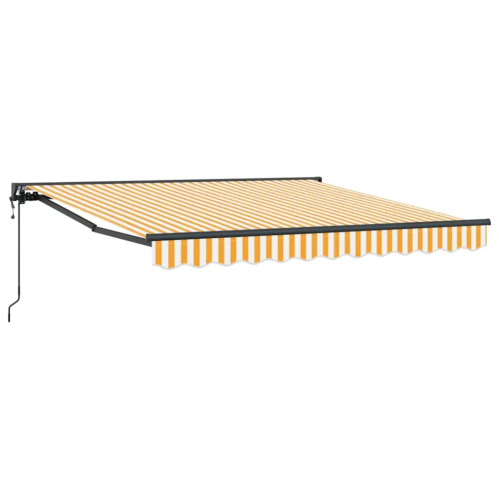 vidaXL Tenda Retrattile Giallo e Bianco 300x250 cm Tessuto