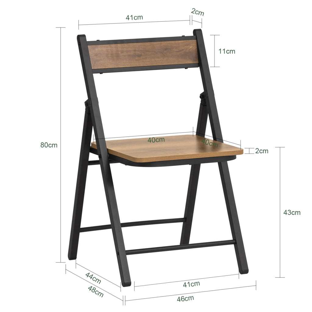 Sedia pieghevole Sedia da cucina Altezza seduta 33cm Stile vintage 46x48x80 cm FST88-PF