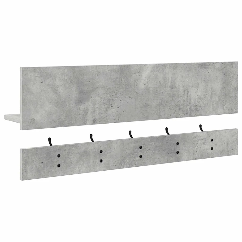 Appendiabiti a muro Grigio cemento 90 x 15 x 36 cm CFW2216744