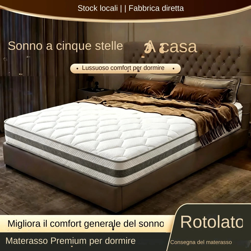 Materasso a Molle Insacchettate 7 Zone con Comfort Foam Rigidità H4 140x190x25 cm; Bianco