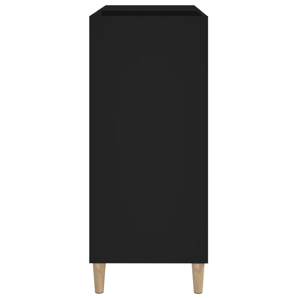 Mobile Porta Dischi Nero 84,5x38x89 cm in Legno Multistrato 831990