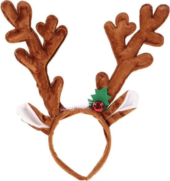 Cappello di Rendier con Pelo Finto - Fascia per Costume di Natale