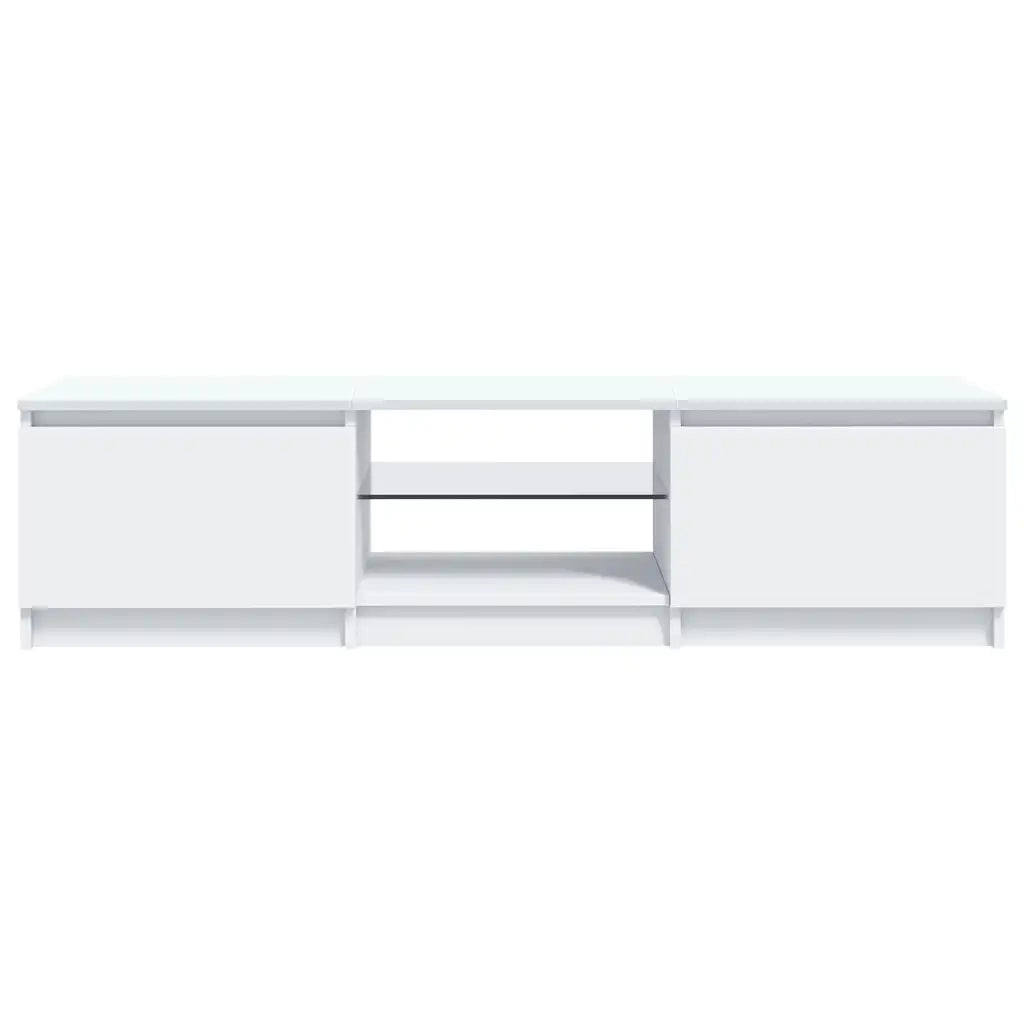 Mobile Porta TV con Luci LED Bianco 140x40x36 cm 804292