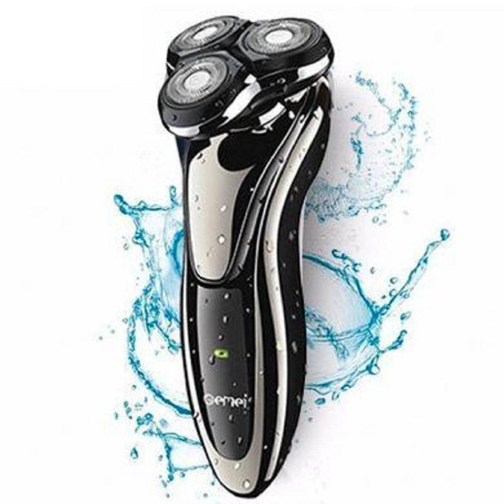 Trade Shop - Rasoio Elettrico Cordless Gm-7719 Batteria Ricaricabile Impermeabile Testa Galleggiante -