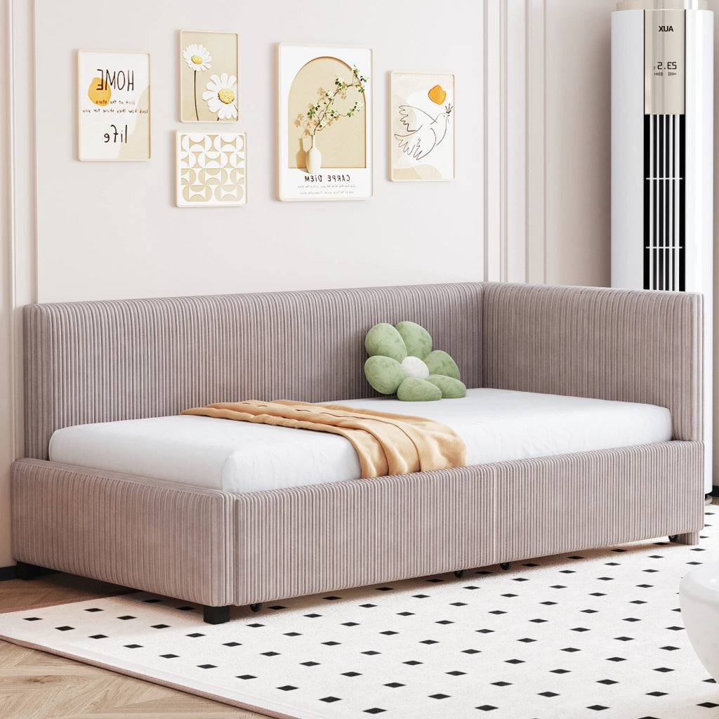Letto poltrona funzionale in velluto grigio 90x200 cm