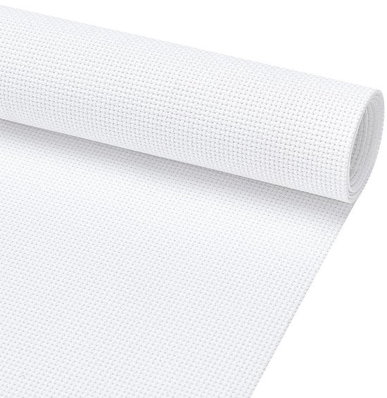 Tessuto da Aida in cotone 18CT - 100x50 cm - 0,5 mm - resistentente e duraturo - tessuto per crocette