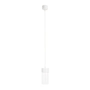 Lampada sospensione Fusion tubo vetro bianco LED 7W Maxlight