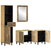 Set Mobili da Bagno 4 pz in Legno Massello di Mango 3206315