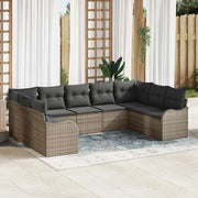 Set Divano da Giardino 9 pcs Grigio polyrattan 3354528