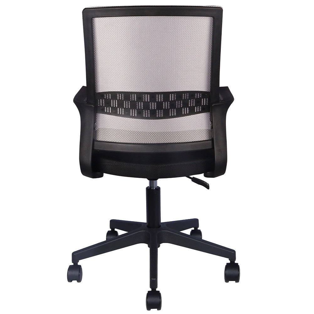 Sedia da Scrivania Nero e Grigio Ruote Piroettanti Seduta Ergonomica da Ufficio