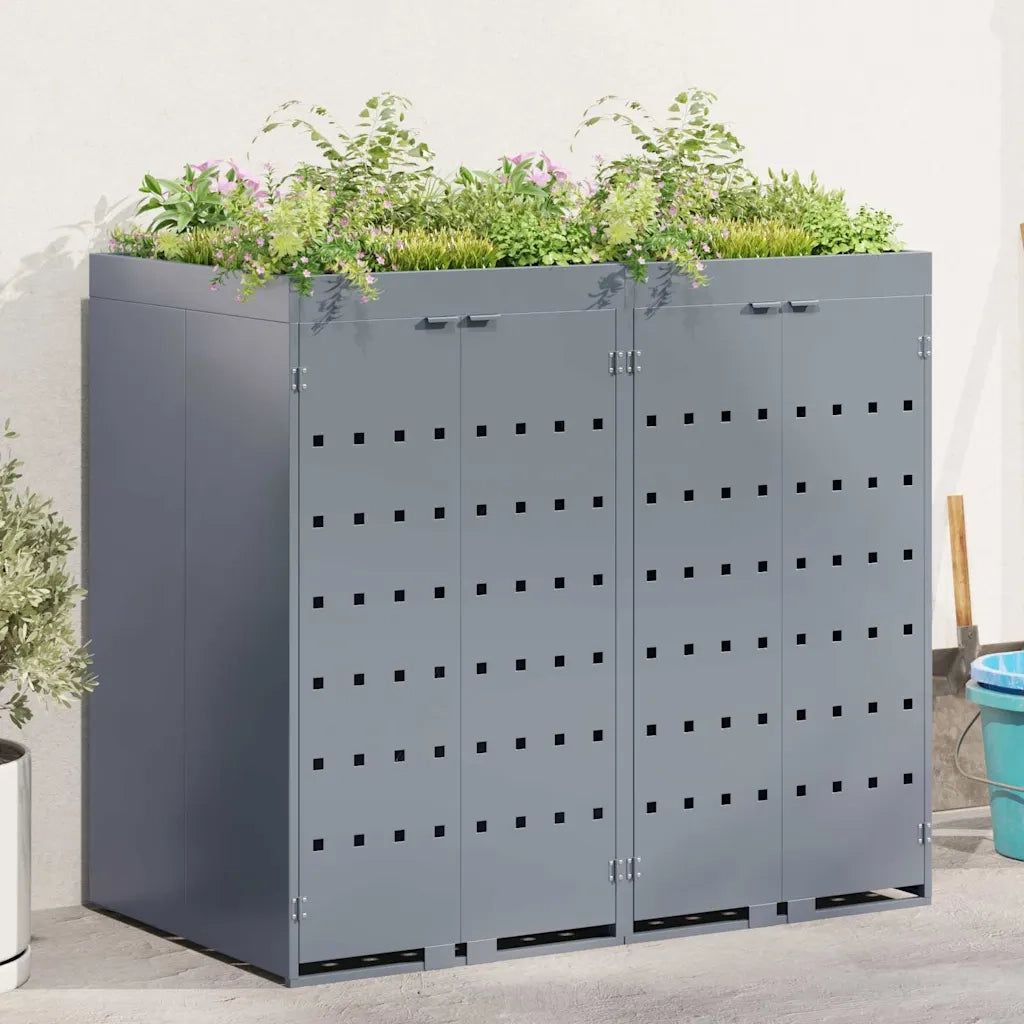 Contenitore per Rifiuti per 2 Bidoni Grigio chiaro CFW3659167