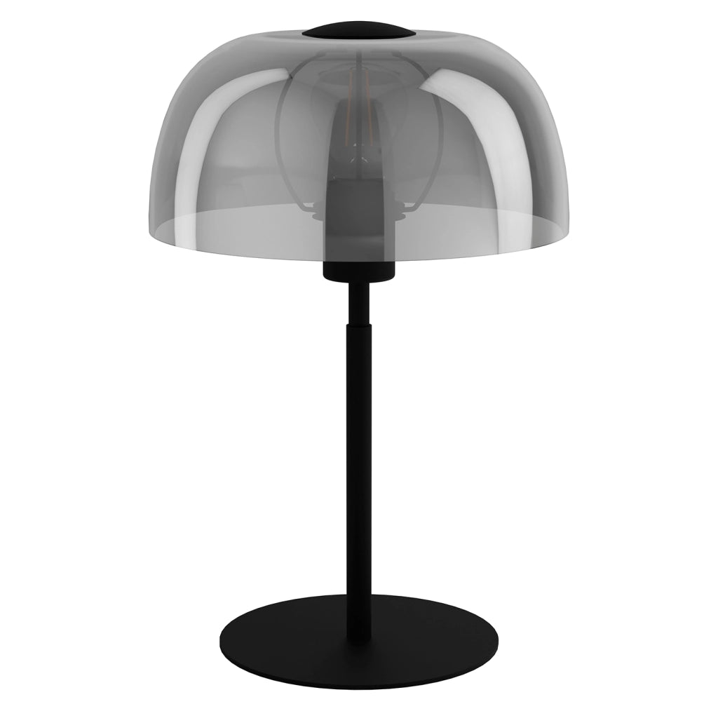 Lampada Da Tavolo Contemporanea Solo 2 Acciaio Nero 1 Luce E27