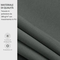 Telo di Ricambio per Tenda a Bracci Retrattile in Poliestere Anti UV da 4x2.5 m, Grigio