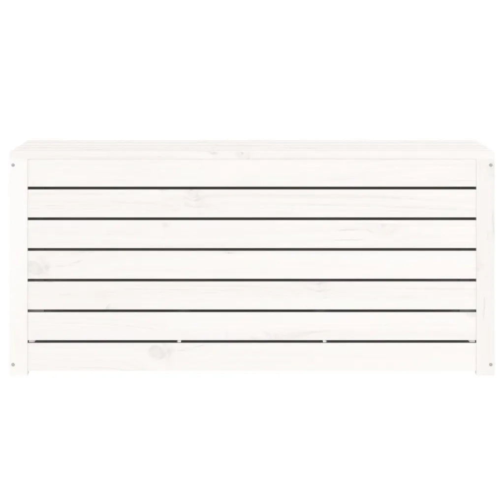 Contenitore Giardino Bianco 101x50,5x46,5cm Legno Massello Pino 823949