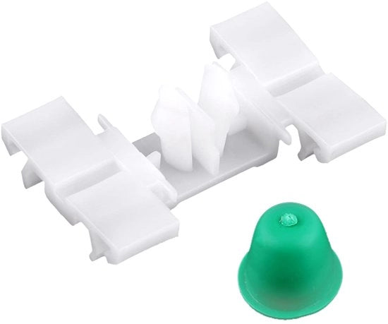 Clip di serratura per auto 50 pezzi - Clip di fissaggio auto - Materiale plastico bianco - Compatibile con E36/E46 - Duraturo - Per fissaggio permanente